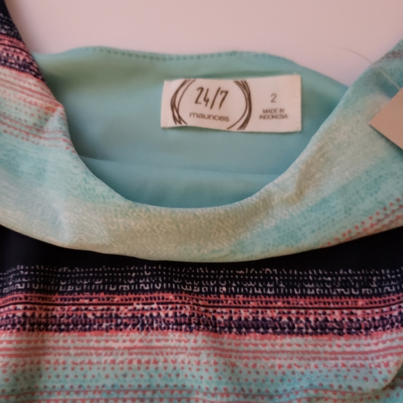 BWT, Maurices, size 2, maxi-dress, turquoise - Picture 4 of 4